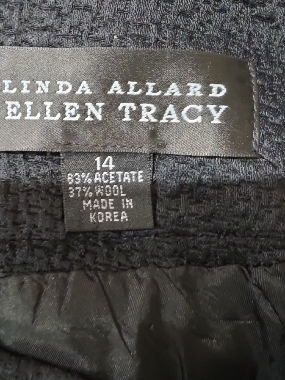 VINTAGE Linda Allard Ellen Tracy Textured Crinkle Maxi Skirt - Size 14 - Picture 7 of 7